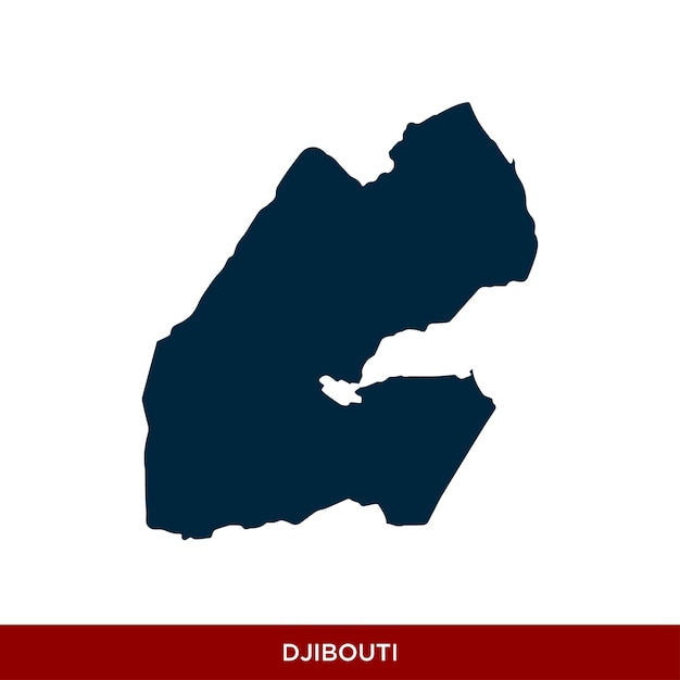 Djibouti land kaart pictogram Vector ontwerpsjabloon