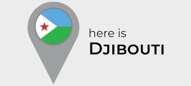 Djibouti map marker icon here is Djibouti vector illustration