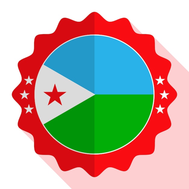 Djibouti quality emblem label sign button Vector illustration