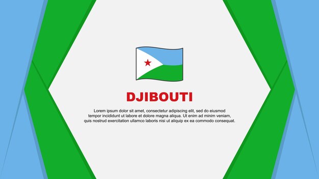 Djibouti Vlag Abstracte Achtergrond Ontwerpsjabloon Djibouti Onafhankelijkheidsdag Banner Cartoon Vector Illustratie Djibouti Achtergrond