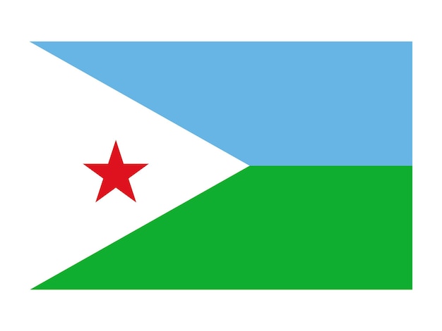 Djibouti vlag officieel land ondertekent landen vlagbanners