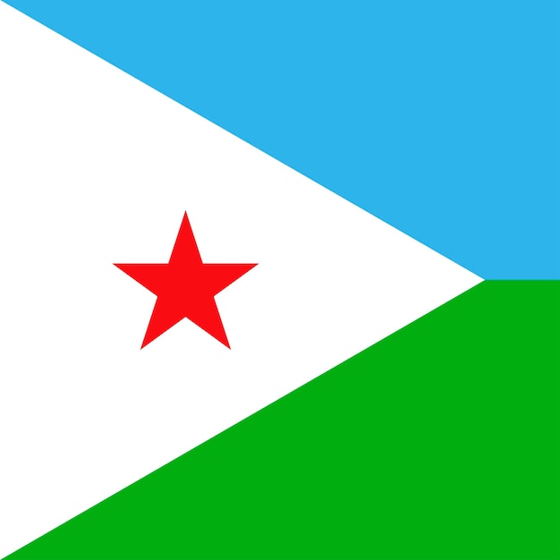 Djibouti vlag officiële kleuren vector illustratie