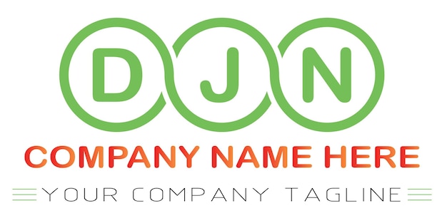 DJN Letter Logo Design
