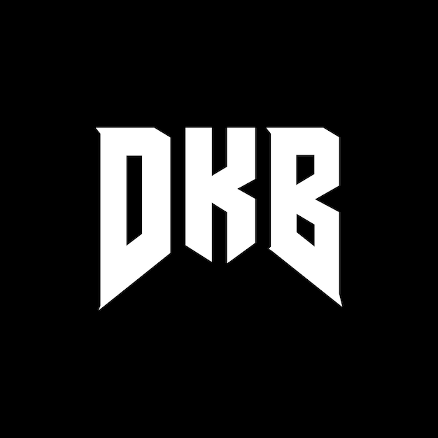 DKBのロゴデザイン: 黒と白の色の組み合わせ DKBロゴ デカイベクトル デカイアイコン デカイアルファベット デカイタイポグラフィー デカイ