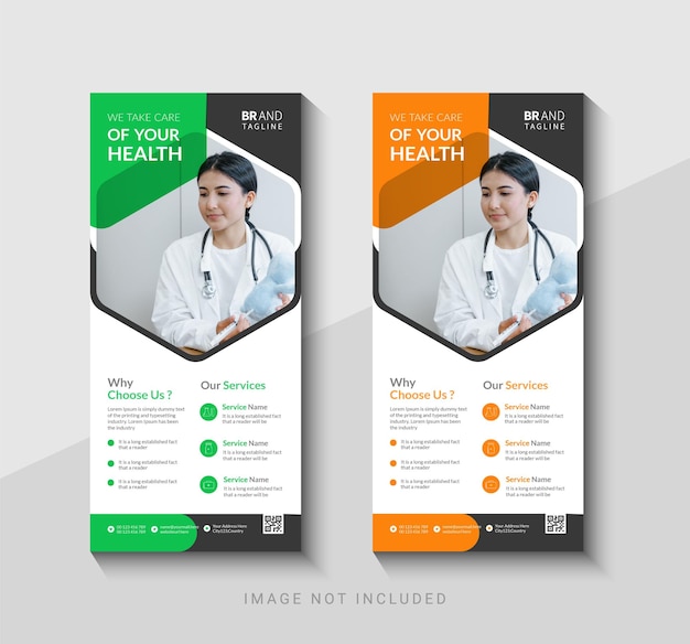 A dl flyer rack card for medical health clinic