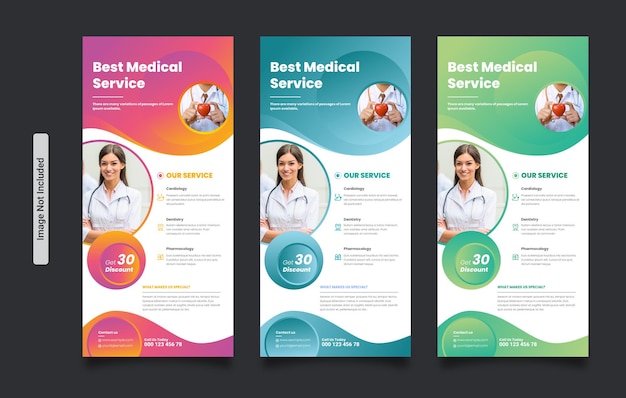 DL Medical Rack Card Template