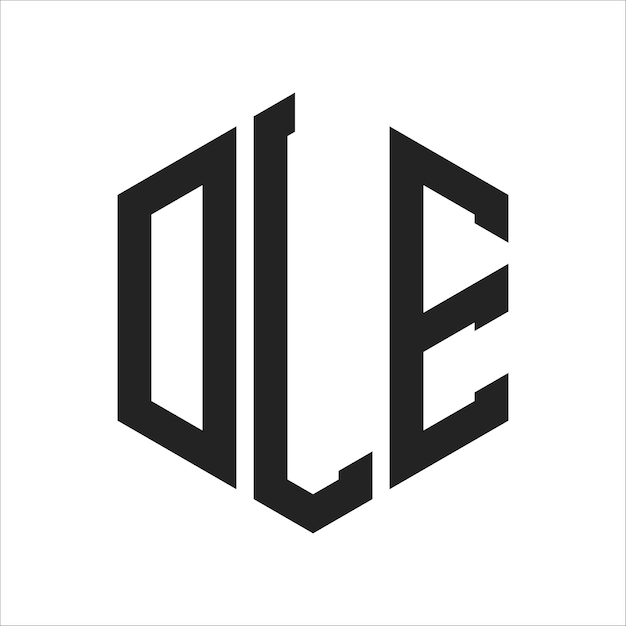 デザイン: DLE のロゴイニシャル・レターDLE のモノグラムヘクサゴンの形を用いたロゴ