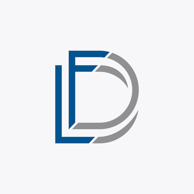 DLF monogram logo with LF representing Law and Firm. A simple and clean logo.