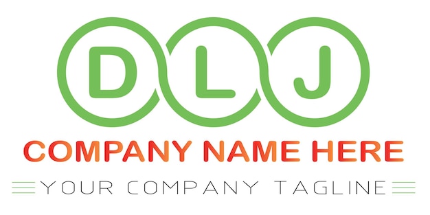 Vettore design del logo della lettera dlj