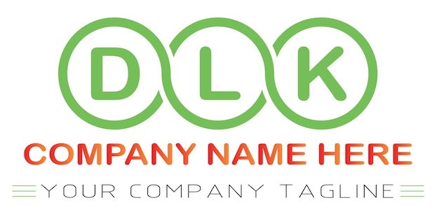 Design del logo della lettera dlk