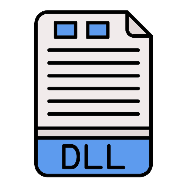 Vector dll flat illustration