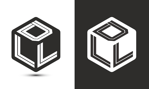 Vettore design del logo con lettera dll con logo illustrator logo vettoriale logo moderno stile di sovrapposizione dei caratteri alfabetici