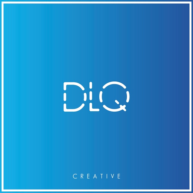 DLQ Premium Vector laatst Logo Design Creatief Logo Vector Illustratie Minimaal Logo Monogram