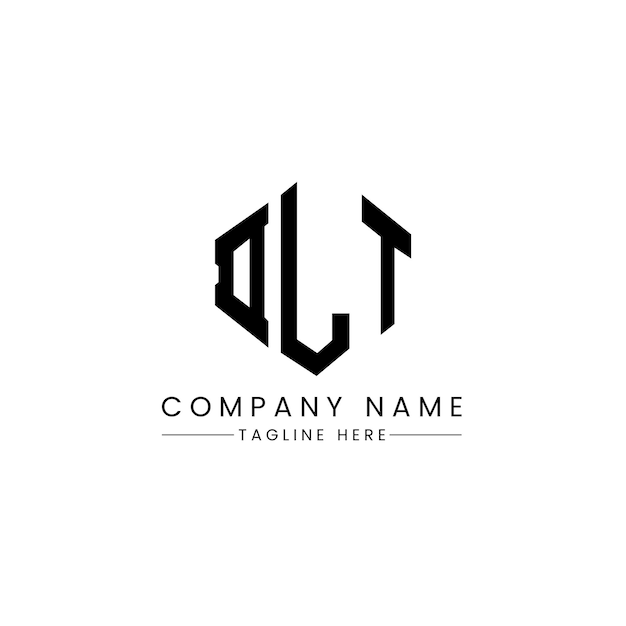 Vector dlt letter logo design with polygon shape dlt polygon and cube shape logo design dlt hexagon vector logo template white and black colors dlt monogram business and real estate logo