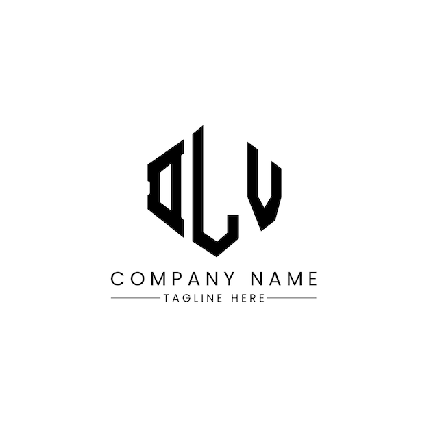 DLV letter logo design with polygon shape DLV polygon and cube shape logo design DLV hexagon vector logo template white and black colors DLV monogram business and real estate logo