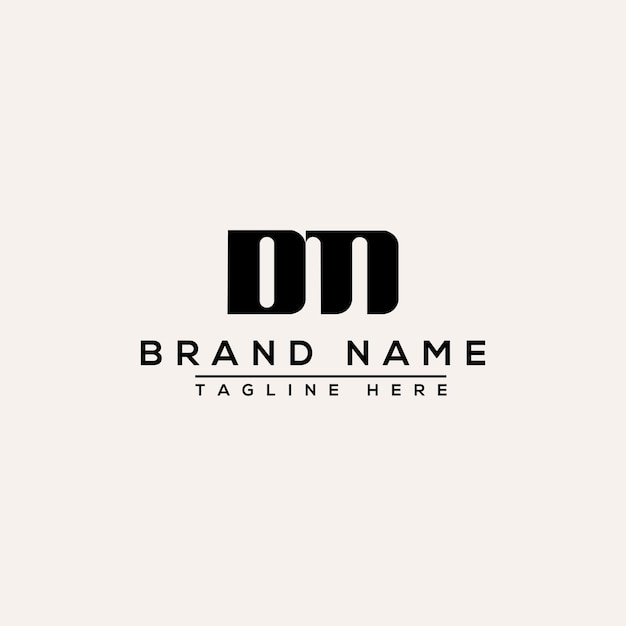 Dm logo design template vector graphic branding element