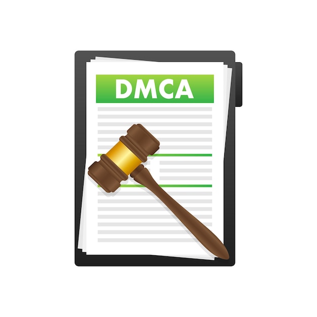 Vector dmca digital millennium copyright act copywriter and freelancer intellectual property