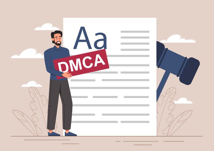 Vector dmca notice concept