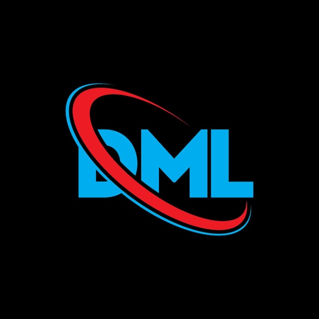 Logo dml dml lettera dml lettera logo design iniziali dml logo collegato con cerchio e maiuscolo monogramma logo dml tipografia per il business tecnologico e il marchio immobiliare