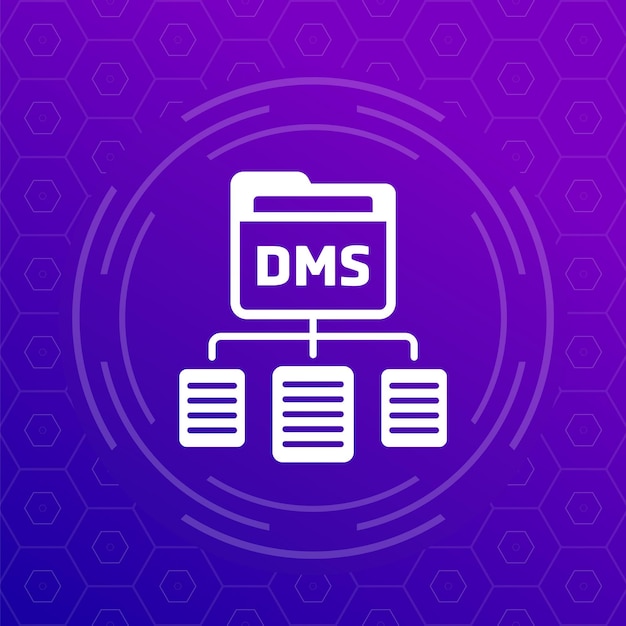 Vector dms vector icon document management system