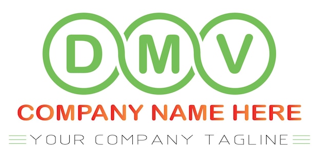 Vector dmv brief logo ontwerp