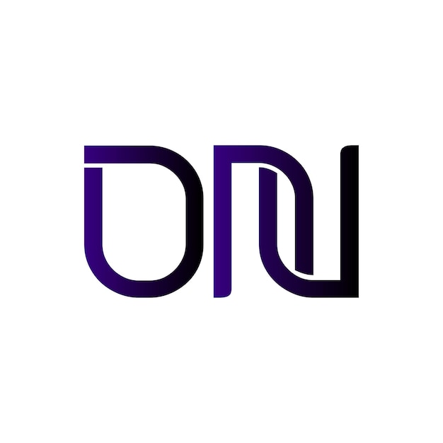 벡터 dn 로고 디자인