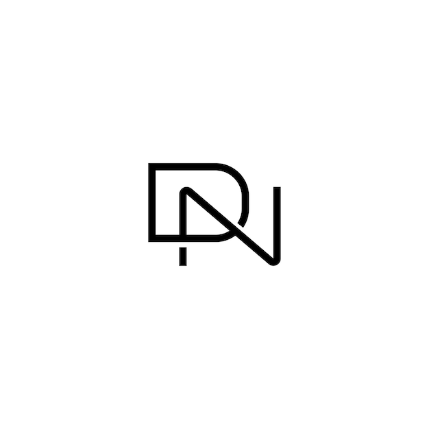 DN モノグラムロゴ デザイン文字 テキスト名 シンボル モノクロロゴタイプ アルファベット文字 シンプルロゴ