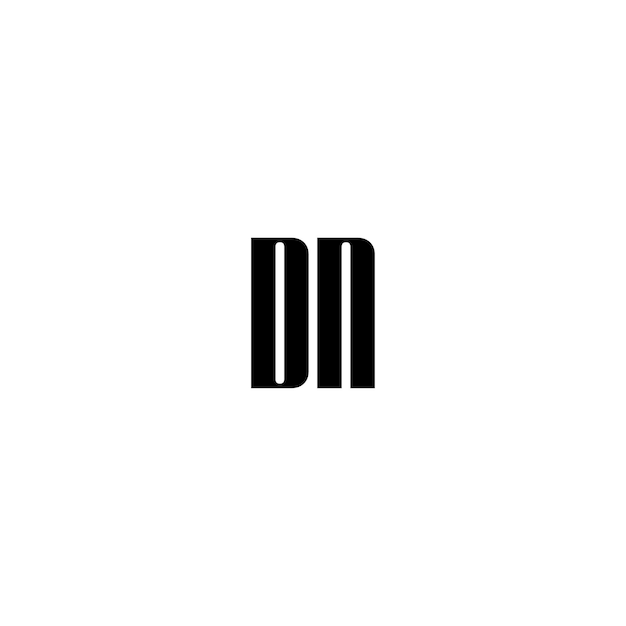 DN モノグラムロゴ デザイン文字 テキスト名 シンボル モノクロロゴタイプ アルファベット文字 シンプルロゴ
