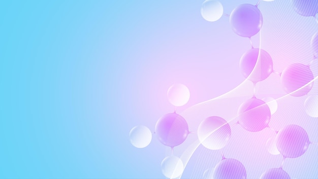 DNA Abstract Achtergrond met Deoxyribonucleïnezuurstructuur en celmoleculen