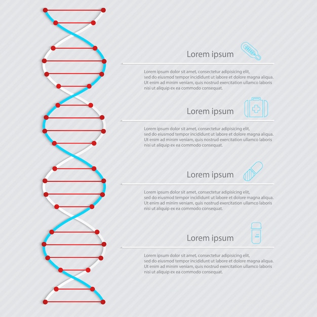 Dna-banner, wetenschap infographics