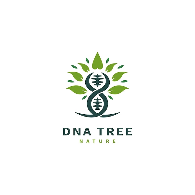 DNA boom vector logo ontwerp