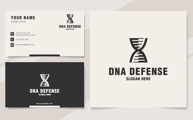 モノグラムスタイルのDNA防衛ロゴテンプレート