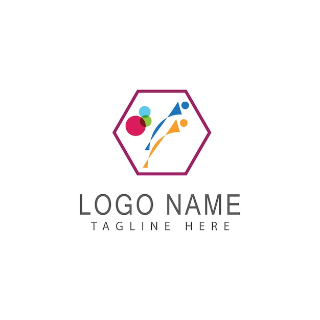 Dna gene logo template vector symbol illustration