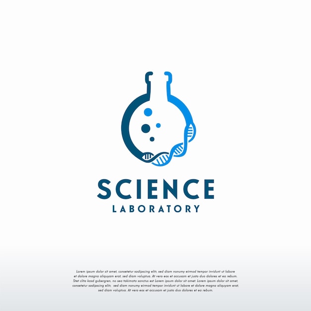 Vector dna, genetic lab logo template vector, science logo symbol