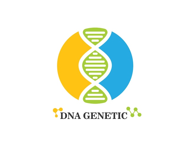 Dna genetic logo icon illustration