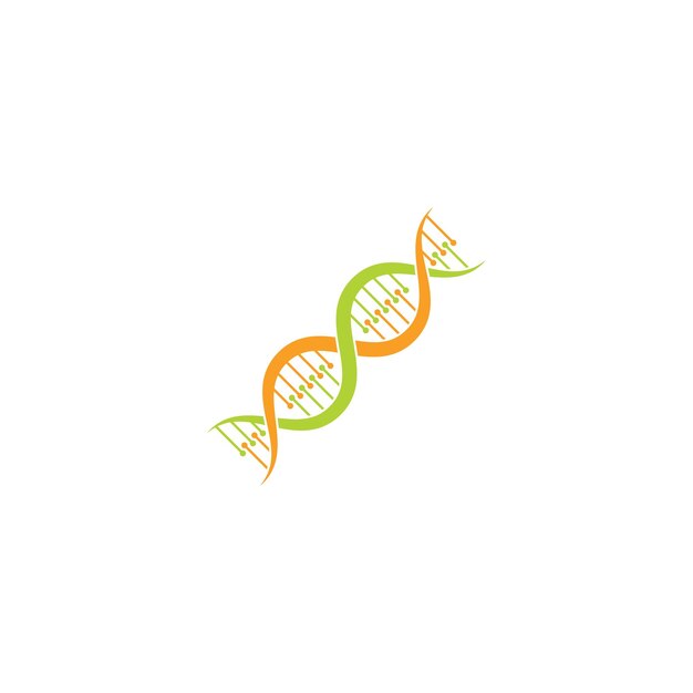 DNA genetic sign elements and icon illustration