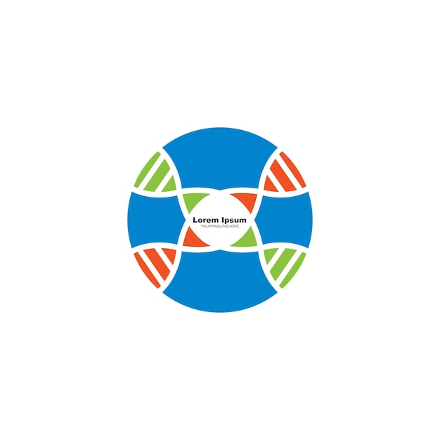 Dna genetische logo pictogram illustratie