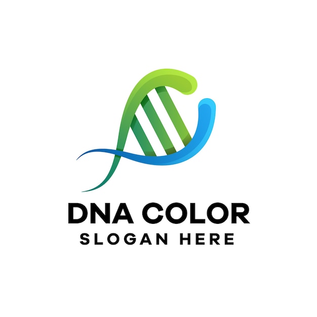 DNA Gradient Colorful Logo Design