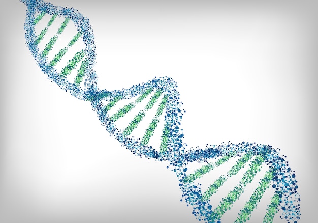 Dna green white background