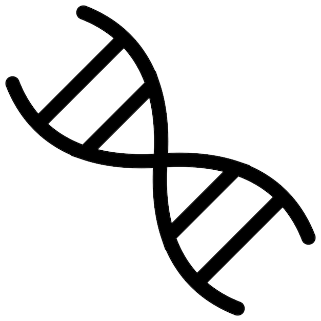 Vector dna human icon, symbol genetic chromosome, dna science biology logo