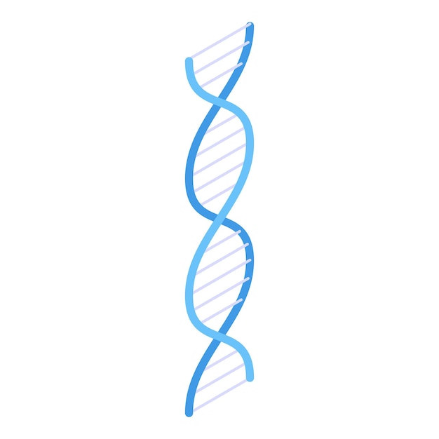 DNA アイコン白い背景に分離された Web デザインの DNA ベクトル アイコンの等尺性