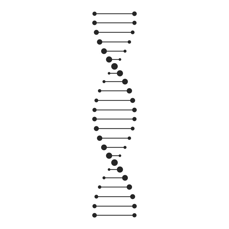 Vector 白い背景の上の dna アイコン