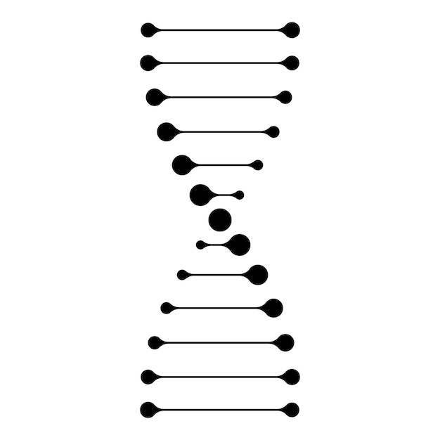 白い背景の DNA アイコン