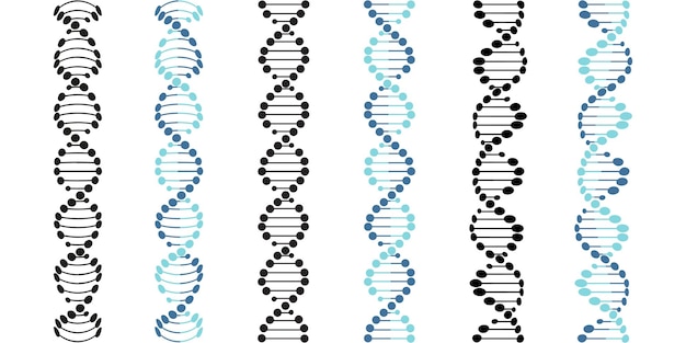 Vettore icone del dna impostate