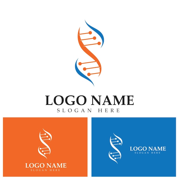 Modello di progettazione del logo della lettera s del dna disegno vettoriale di genetica illustrazione vettoriale biologica