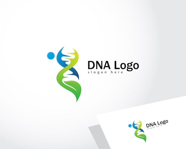 DNA-logo creatief natuur mensen abstract ontwerpconcept verlof gezondheidszorg