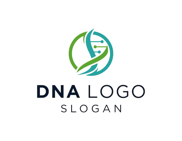 DNA ロゴ デザイン Corel Draw 2018 アプリケーションを使用して白の背景で作成
