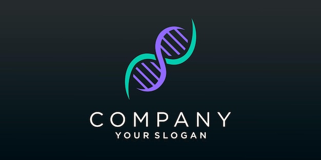 Dna logo design templateicon for science technology