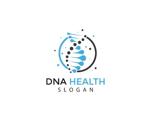 Dna logo design templateicon for science technology