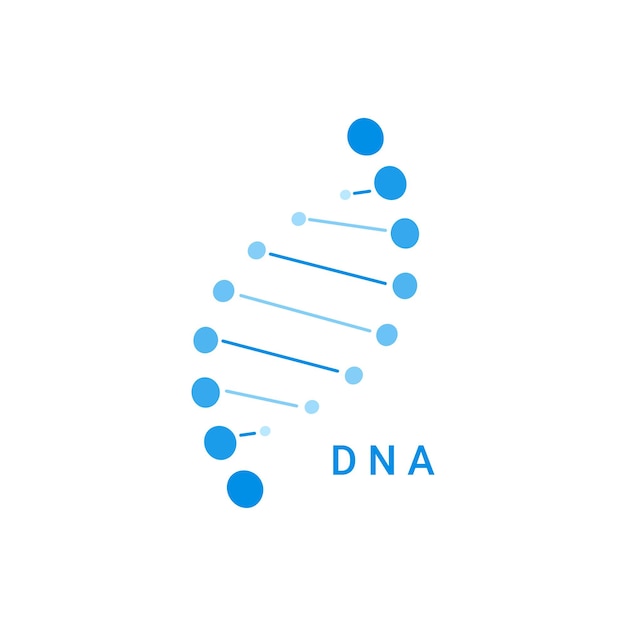 DNA logo icon Structure molecule Vector illustration